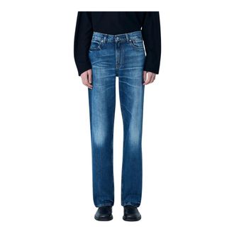 Our Legacy Straight Jeans, male, Blue, Size: W28 Carlson Cut Faded Jeans