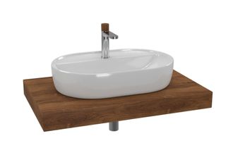 Puma Naturel - Conjunto De Ba&ntilde;o Sat Con Encimera De Lavabo Dolce 80x8x50 Cm, Roble Charleston Ksetdo3