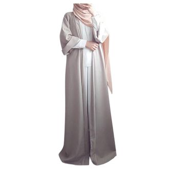 Generic Modest Dress, Prayer Dress for Muslim Women Abaya Ramadan Umrah Clothes Outfit Islamic Kaftan Plus Size Praying Jilbabs Eid One Piece Dresses UK Burka