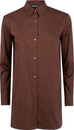DRHOPE Camicia Lunga Moka