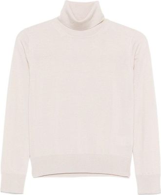 Alpha Studio Fitted Turtleneck Sweater In Fine Merino Wool