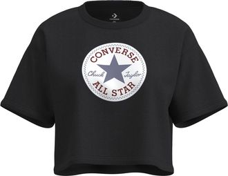 Converse T-Shirt CONVERSE CHUCK PATCH TEE, Damen, Gr. XXL, converse schwarz, Obermaterial: 62% Baumwolle, 33% Polyester, 5% Elasthan, Rundhals, Shirts T-Shirt,