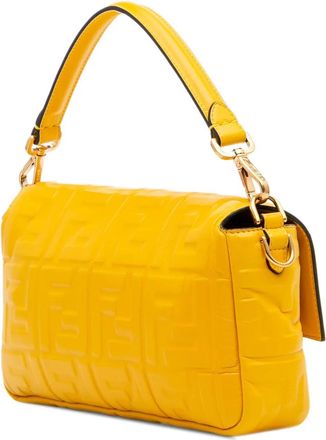 Fendi Hobo Bags - 2010-2025 Zucca Embossed Leather Baguette Satchel - Gr. unisize - in Gelb - für Damen