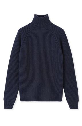 Fortela Oslo Merino Wool High Neck Sweater in Blue at Nordstrom, Size X-Large Eu
