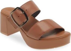 Naot Celeb Platform Slide Sandal in Caramel Leather at Nordstrom Rack, Size 11Us / 42Eu