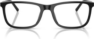 Dolce & Gabbana 55mm Rectangular Optical Glasses in Black/demo Lens at Nordstrom