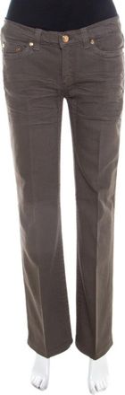 Roberto Cavalli Grey Denim Regular Fit Low Waist Jeans