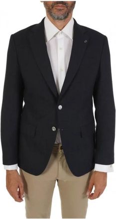 HUGO BOSS H-Hutson-Elbow-233 Blazer - Heren - Blazers - Blauw - M - Katoen - Jassen