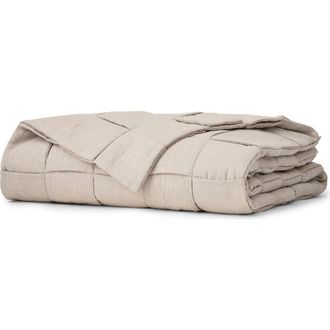 Boll & Branch Icon Woven Linen Bed Runner in Melange Natural at Nordstrom, Size Full