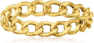 RS Pure by Ross-Simons Italian 14kt Yellow Gold Curb-Link Ring