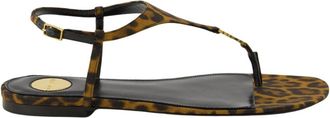 Saint Laurent Sandales Cassandra - Dames - Sandalen - Bruin - 39 EU - Schoenen