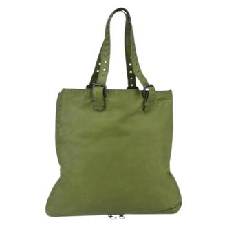 Bottega Veneta Pre-owned Tote Bags, female, Green, Size: ONE SIZE Pre-owned Leather Shoulder Bag
