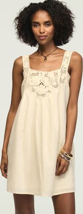 Lucky Brand Womens Crochet Shift Mini Dress