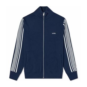 Autry Zip-throughs, male, Blue, Size: S Zipped Cardigan