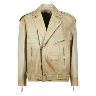 Golden Goose Heren, Jassen, Beige, Maat: M Leer