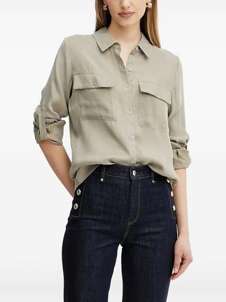 Guess Co Camicia a maniche lunghe con taschino - Verde