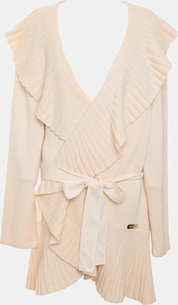 Marina Rinaldi Beige Rib Knit Cape