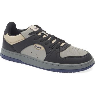 BOSS Hadrian Tennis Sneaker in Charcoal Multi at Nordstrom Rack, Size 12Us / 11Uk