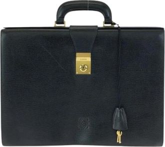 Loewe Pre-owned Leren Aktetas - Heren - Vintage Handtas - Zwart - ONE Size - Leer - Vintage