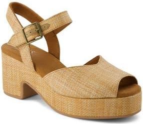 Toms Isla Peep Toe Sandal in Brown at Nordstrom Rack, Size 5.5