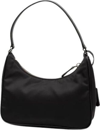 Prada Pre-owned Re-Edition Schoudertas - Dames - Vintage Mini Tas - Zwart - ONE Size - Nylon - Vintage