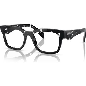 Prada 51mm Rectangle optical glasses in Brown at Nordstrom