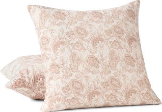 Coyuchi Balboa Organic Matelass&eacute; Print Decorative Pillow Cover in Undyed W/Antique Rose at Nordstrom