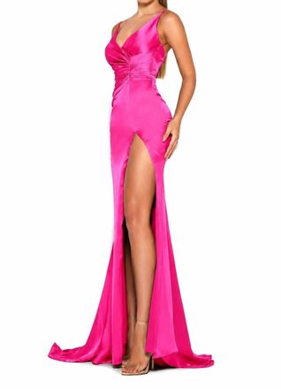 Portia & Scarlett Hugo Gown In Hot Pink
