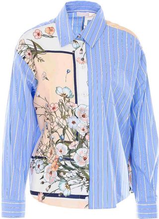 Liu Jo Light Blue Shirt With Frontal Buttons Closure