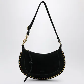 Isabel Marant Oskan Moon shoulder bag in black suede