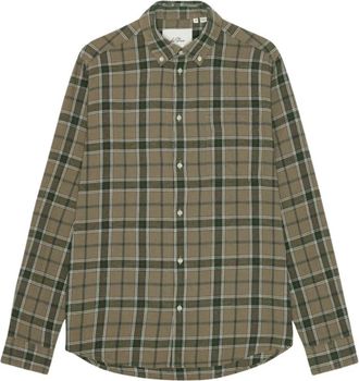 Les Deux Vintage Check Shirt - Heren - Overhemden - Bruin - Maat: M Katoen
