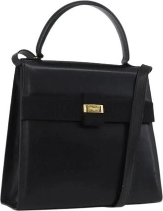 Ferragamo Pre-owned Lederen Handtas - Dames - Vintage Handtas - Zwart - ONE Size - Leer - Vintage