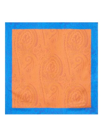 Etro paisley silk scarf - Arancione