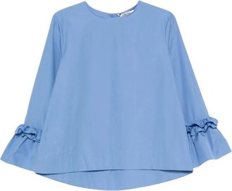 Max Mara Valzer Blouse - Dames - Blouses - Blauw - 2XS - Overhemden