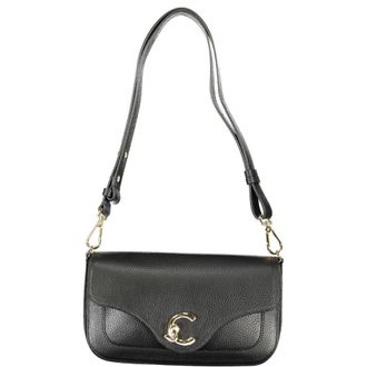 Coccinelle Womens Alpha Crossbody Bag - Black Leather - One Size