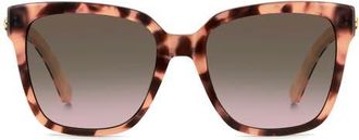 Kate Spade New York kiya 56mm square sunglasses in Pink Havana/brown Pink Sf at Nordstrom