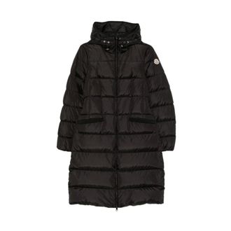 Moncler Gewatteerde jas met capuchon - Dames - Mantels - Zwart - Maat: XS