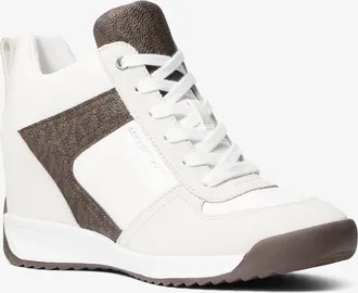 Michael Kors Nikko S2 Suede and Leather Wedge Trainer