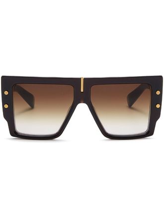 Balmain B-Grand oversize-frame sunglasses - Brown