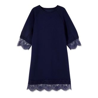 Oltre Abito in Pizzo Scuba - - Dresses - Donna - Blu - XL