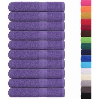 vidaXL Asciugamani 10 pz Viola 100x200 cm 360 g/m&sup2; 100% Cotone Vidaxl