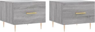 vidaXL Coffee Tables 2 pcs Grey Sonoma 50x50x40 cm Engineered Wood vidaXL