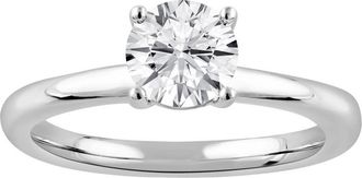 Grown Brilliance 1.00 Caratt 14K White Gold Round Cut Lab Grown Diamond Solitaire Engagement Ring for Women- Color/Clarity-F/VS