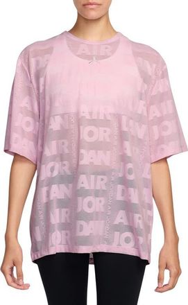Nike Jordan Flight Boxy Semisheer Top in 676 Icdcmn at Nordstrom, Size X-Small