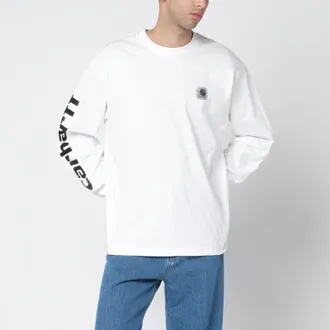 Carhartt Work in Progress White L/S Archive Script T-shirt