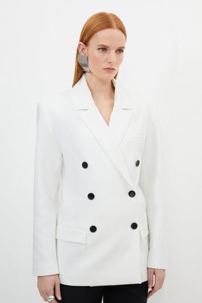 Karen Millen Clean Tailored Double Breasted Blazer