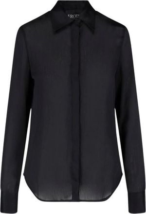 Dondup Camicia con finitura satinata - - Blouses & Shirts - Donna - Nero - S