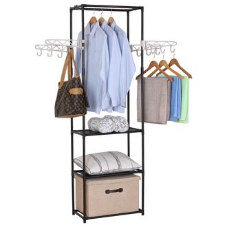 Woltu Woltu Stand Appendiabiti Con Ganci Attaccapanni Scaffale Abiti
