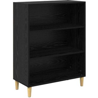 vidaXL Vitrina Roble Negro 69,5 X 32,5 X 90 Cm Madera Contrachapada Vidaxl