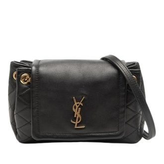 Saint Laurent Pre-owned Cross Body Bags, female, Black, Size: ONE SIZE Pre-owned Mini Nolita Crossbody Bag